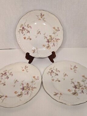 Theodore Haviland New York LANCASTER Made In America Salad Plates 7.5" Set of 3